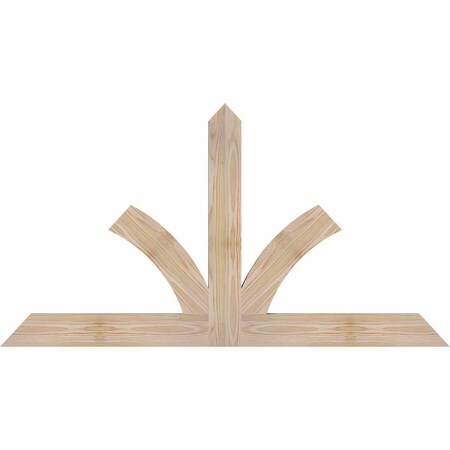 Ekena Millwork Richland Smooth Timber Gable Bracket, Douglas Fir, 48"W x 26"H x 1 1/2"D x 3 1/2"F, 13/12 Pitch GBW048X26X0204RIC00SDF